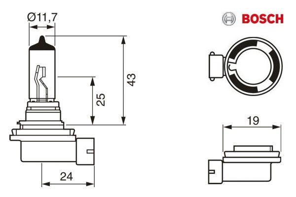 BOSCH 12V H11 AMPUL 55W STANDART