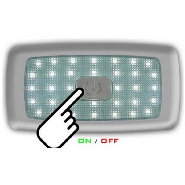 SANEL 12V TAVAN LAMBASI 34 LEDLİ  6500K BEYAZ (135*70 MM) (BUTONLU)