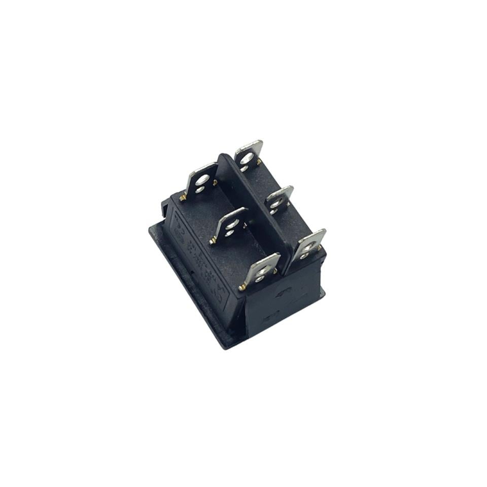 TUŞLU ANAHTAR IŞIKSIZ KARE (BÜYÜK BOY) (6 FİŞ) (16A 250V / 20A 125V AC) (ON-OFF)