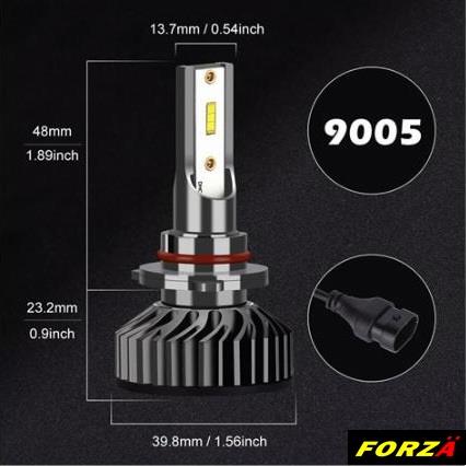 12V-24V HB3 9005 CSP LED XENON FAR AMPUL SETİ 55W 6500K 8000 LÜMEN CANBUS