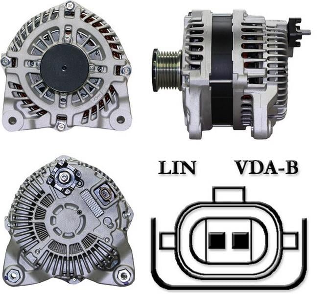 MITSUBISHI 12V ALTERNATÖR DİNAMO 185 A (2 FİŞ) (LIN) MERCEDES VITO-NISSAN NAVARA-RENAULT FLUENCE