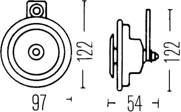 HELLA 12V DİDİT KORNA 400 HZ İNCE SES (97 MM)