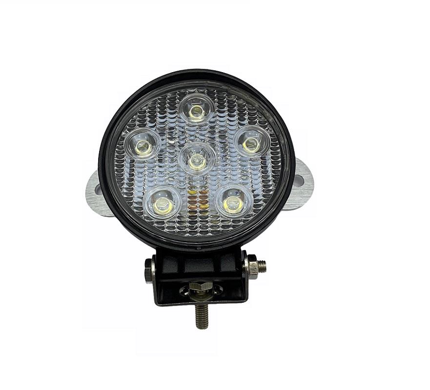 10V-30V ÇALIŞMA LAMBASI (6 X 3W POWER LEDLİ) YUVARLAK (116 MM) MERCEKLİ