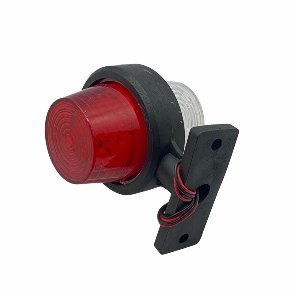 12V-24V TAKOZ LAMBASI KÜPE TİP KIRMIZI-BEYAZ (6 LEDLİ) 