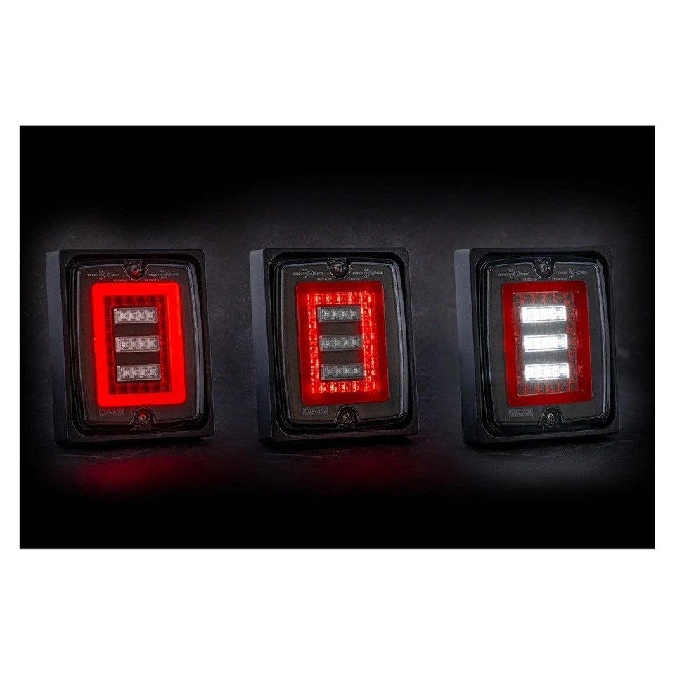 FRISTOM 12V-30V STOP LAMBASI (NEON LEDLİ) (3 FONKSİYONLU) (132*109 MM) E9