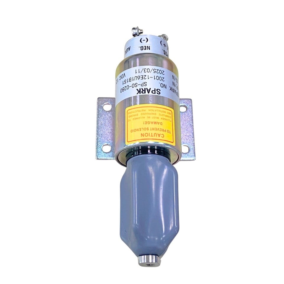 12V STOP SELENOİDİ AYAKLI (PLATİNLİ) CUMMINS MOTOR-WOODWARD