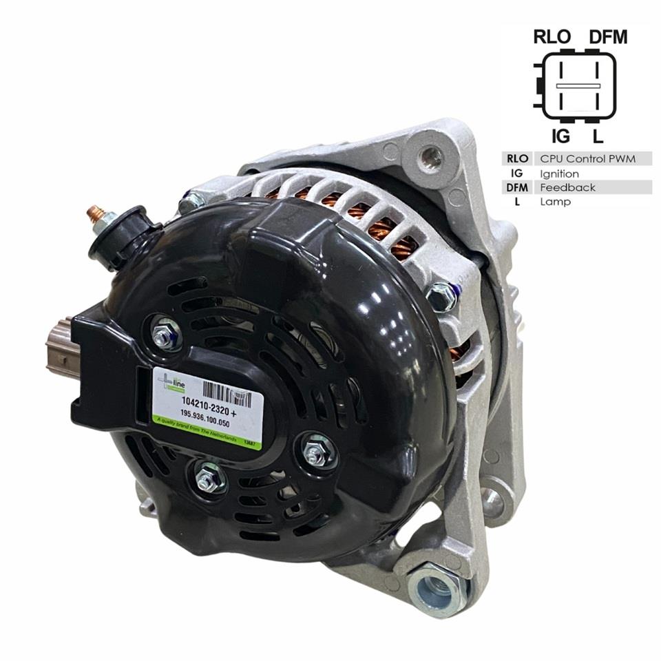 12V ALTERNATÖR DİNAMO 100 A (4 FİŞ) ( IG-L-RLO-FR-(M) ) TOYOTA AURIS/COROLLA 1.4 D-4D 2007 >