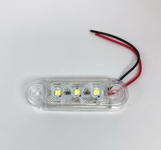 12V-24V PARMAK LAMBA 3-LEDLİ BEYAZ (65*20 MM) 