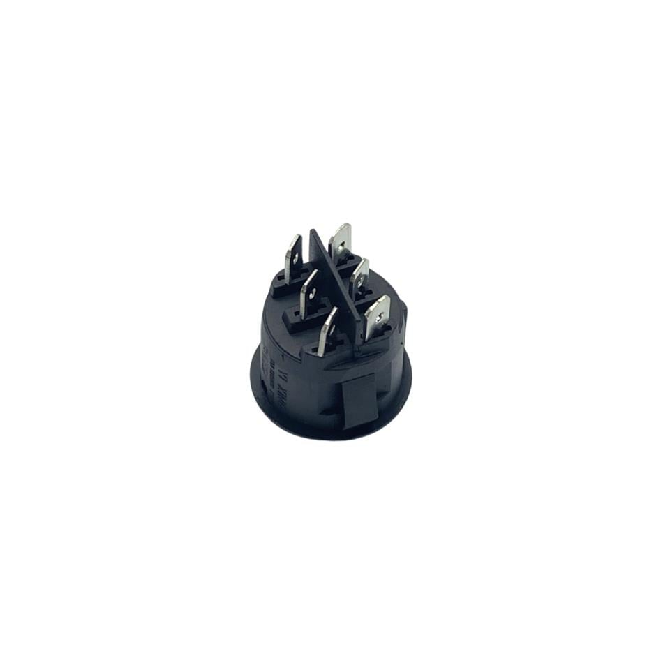 TUŞLU ANAHTAR YUVARLAK (6 FİŞ) (ON-OFF) (6A 250V / 10A 125V AC) (20 MM)