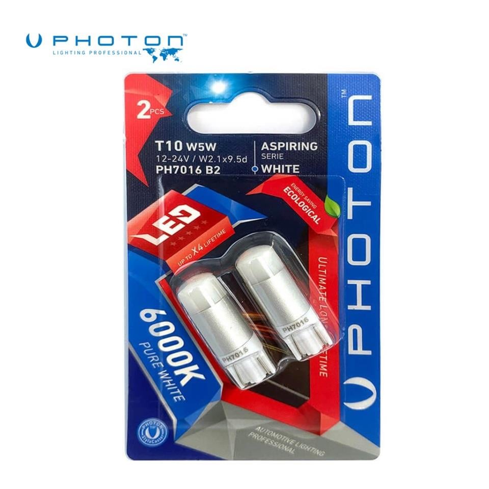 PHOTON 12V-24V DİPSİZ AMPUL T10 LED  BEYAZ 6000K (2 AD)