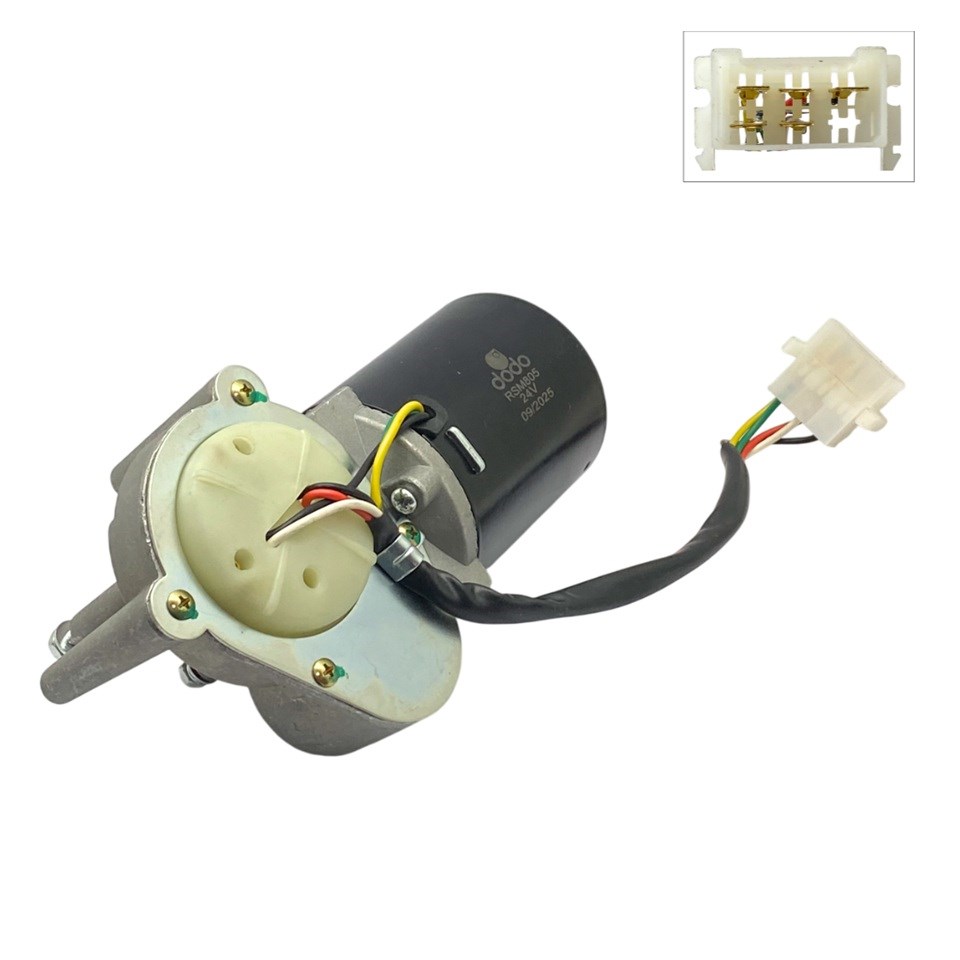 24V SİLECEK MOTORU AĞIR HİZMET (KABLOLU SOKETLİ 5 FİŞ)