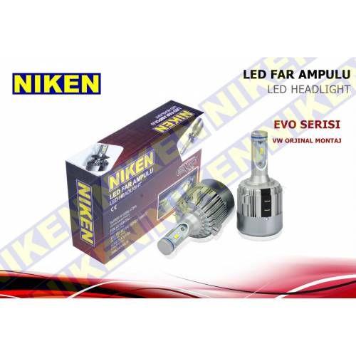 NIKEN 12V H7 COB LED XENON FAR AMPUL SETİ 6500K 4000 LÜMEN VW/MERCEDES