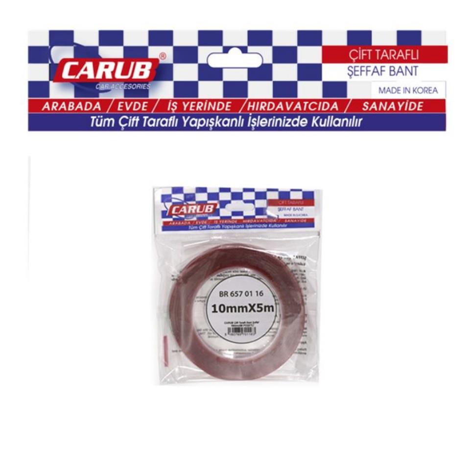 ÇİFT TARAFLI BANT 10 MM X 5 MT ŞEFFAF (SİLİKONLU)