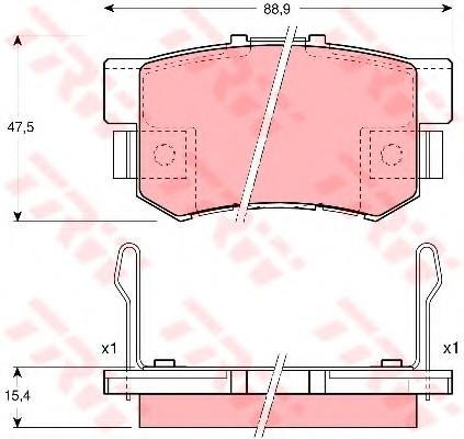 TRW ARKA FREN BALATASI HONDA ACCORD/CIVIC/CR-V/JAZZ