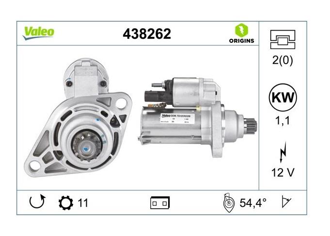 VALEO 12V MARŞ MOTORU 11 DİŞ 1.1 KW (START-STOP) AUDI-SEAT-SKODA-VW 2010 >