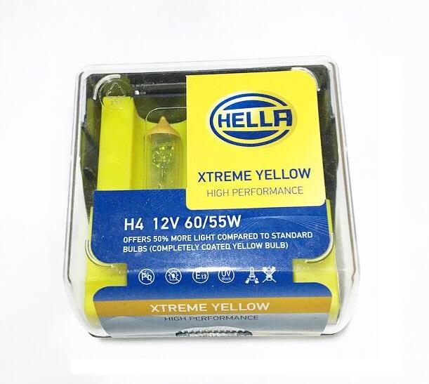 HELLA 12V H4 AMPUL 60/55W +%50 XTREME YELLOW 2800K SARI (2 AD)