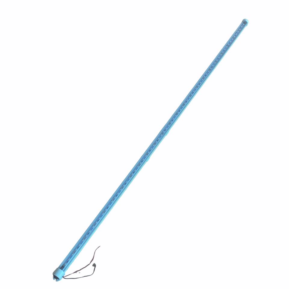12V FLORESAN TAVAN LAMBASI 72 LEDLİ ANAHTARLI KIRMIZI (ŞEFFAF CAM) (100 CM)