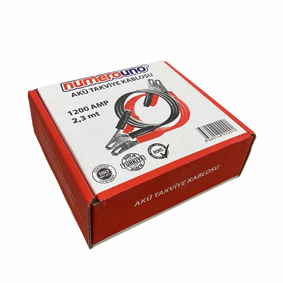 AKÜ TAKVİYE KABLOSU 1200 AH 50 MM TAKIM (2.3 MT)