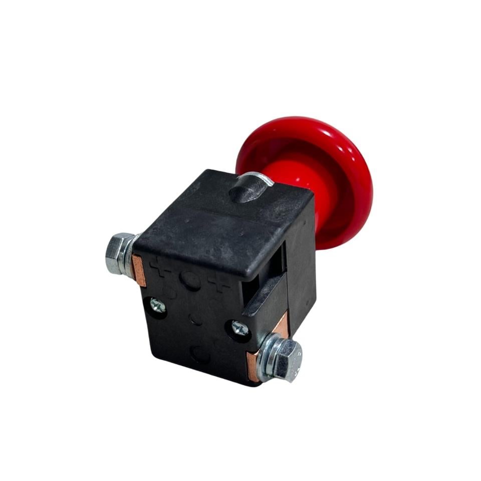 48V ELEKTRİKLİ ACİL STOP BUTONU 125 A İTMELİ-ÇEKMELİ