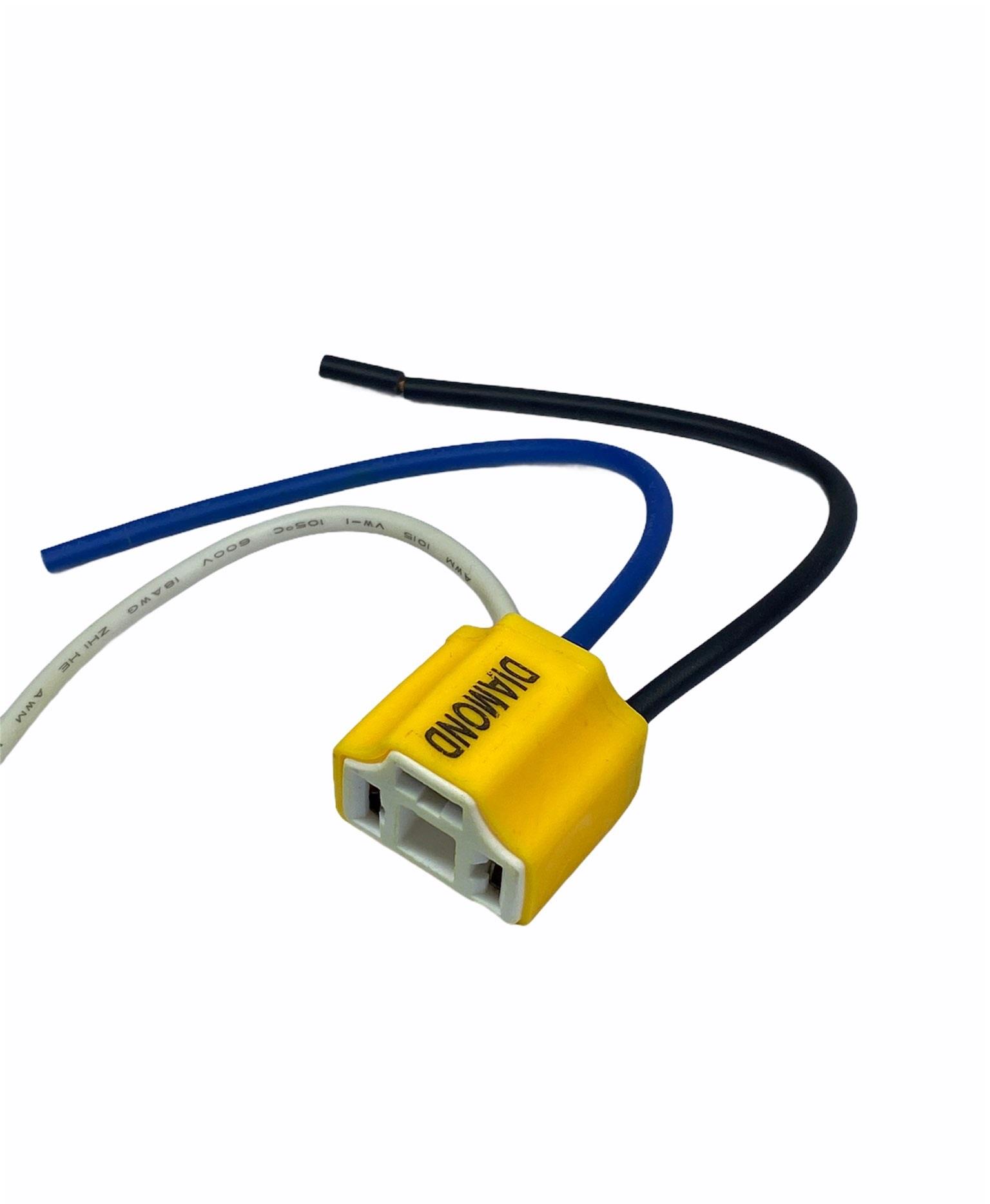 ATOM FAR FİŞİ (H4 AMPUL SOKETİ) (1.5 MM KABLOLU) (YANMAZ PORSELEN)