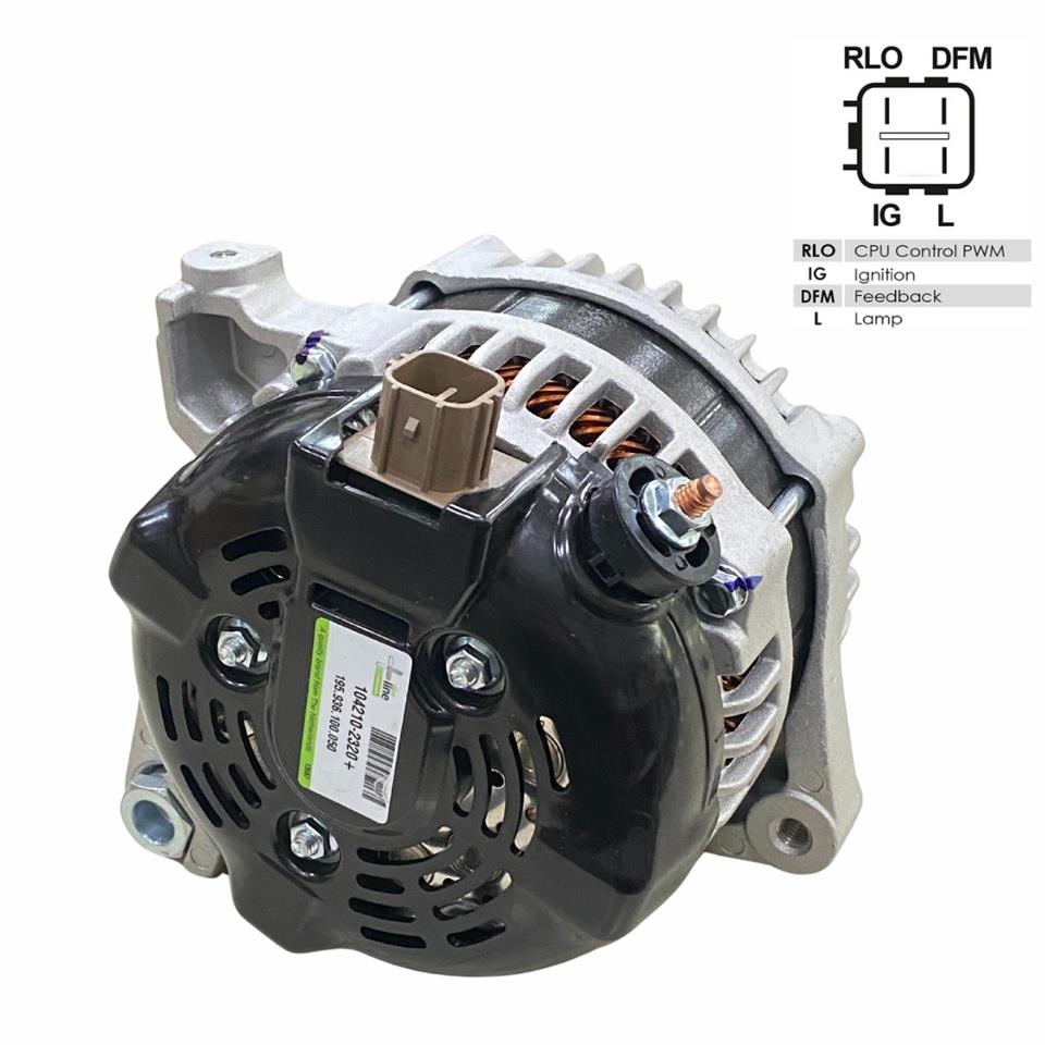 12V ALTERNATÖR DİNAMO 100 A (4 FİŞ) ( IG-L-RLO-FR-(M) ) TOYOTA AURIS/COROLLA 1.4 D-4D 2007 >