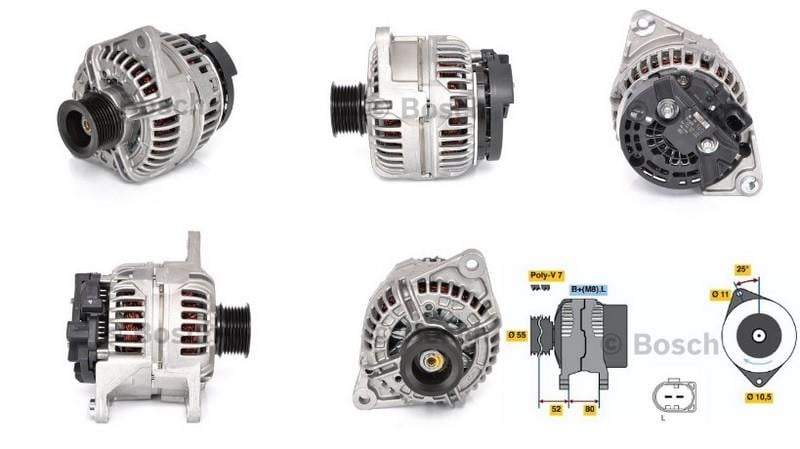 BOSCH 12V ALTERNATÖR DİNAMO 140 A (L-DFM) FIAT DUCATO-IVECO DAILY-KARSAN J10/JEST-PEUGEOT J10