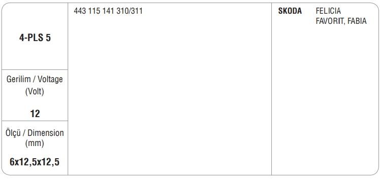 MEGA MARŞ KÖMÜRÜ SKODA FELICIA (4 AD)