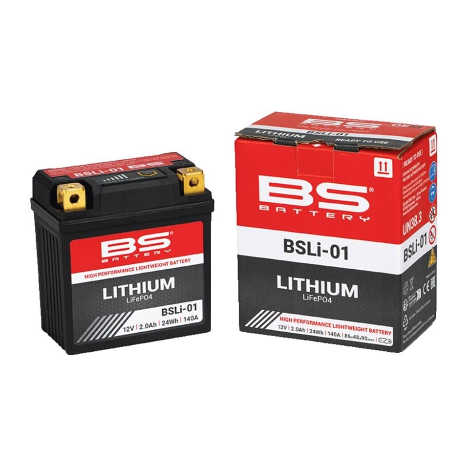 BS BATTERY 12V 2.0 AH MOTOSİKLET AKÜSÜ (LİTYUM ION-LIFEPO4) 24Wh 140 A (EN) (86*48*90) BSLİ-01