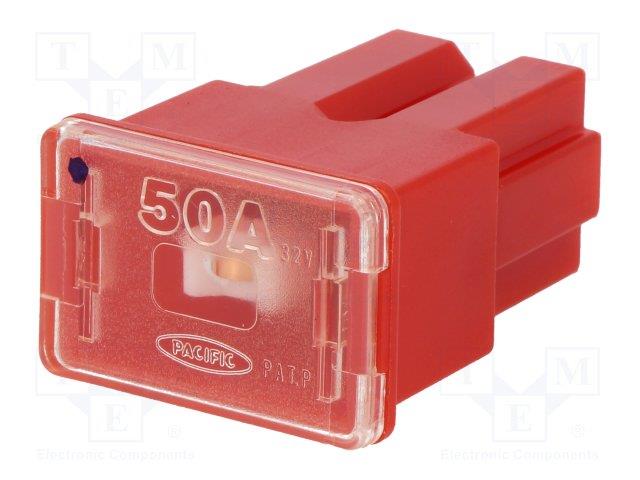 MTA DİŞİ SİGORTA 50 A (UZUN YIRTMAÇ) KIRMIZI (22*31 MM)
