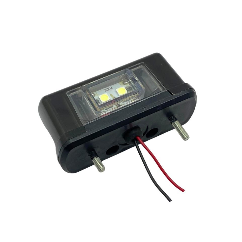12V-24V PLAKA LAMBASI 2 LEDLİ (SİYAH) (82*30 MM)