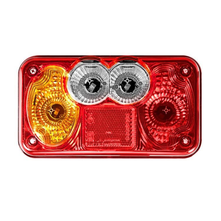 STOP LAMBASI PLAKALI (6-FONKSİYONLU) (192*107 MM) UNIVERSAL TİP KARAVAN SOL