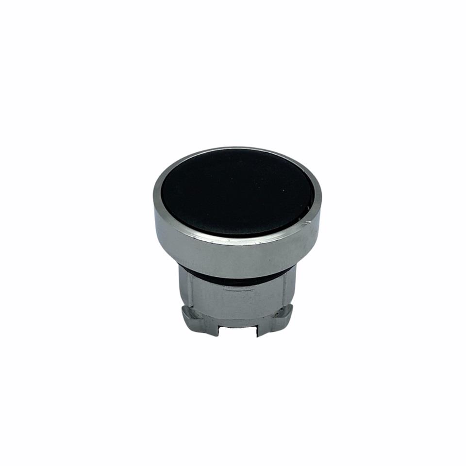 SCHNEIDER BUTON KAFASI (KROM ÇERÇEVELİ SİYAH) (22 MM)
