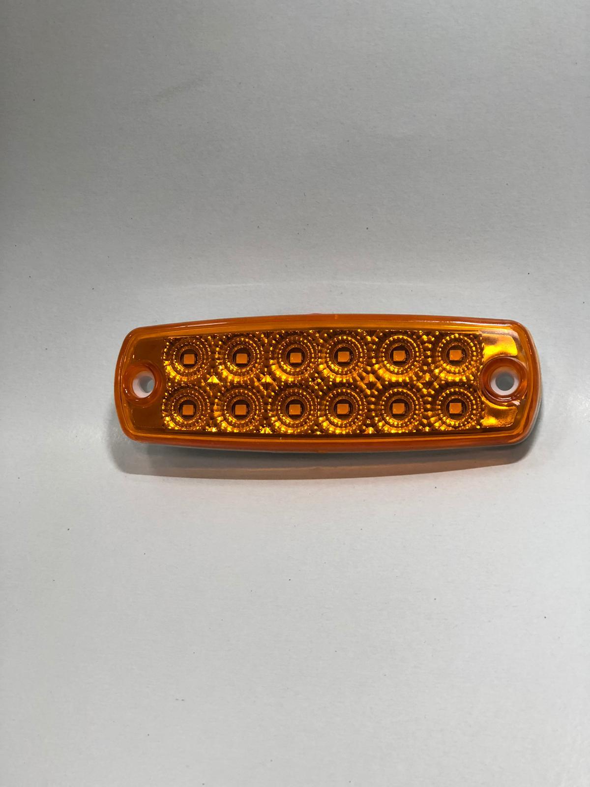 12V-24V İKAZ LAMBASI ÇAKARLI 12-LEDLİ SARI (125*43 MM)