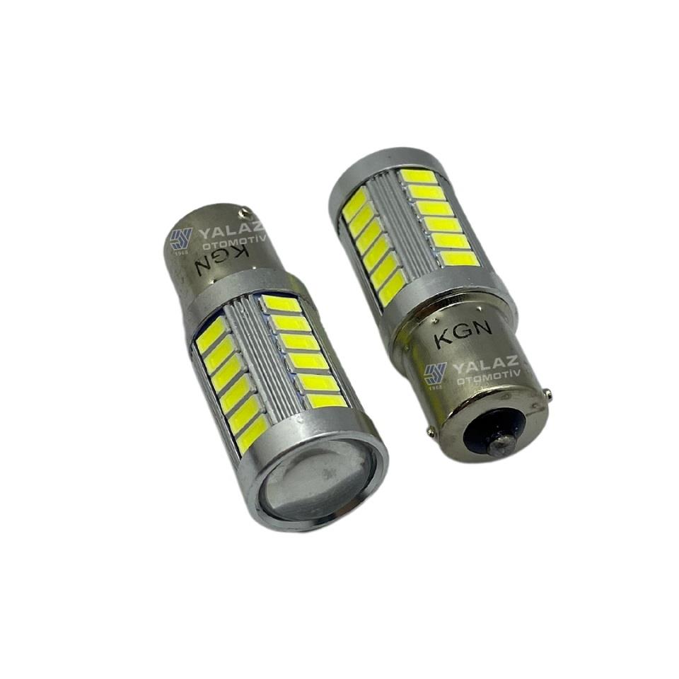 12V-24V 93 AMPUL 33 LEDLİ BEYAZ 6000K (MERCEKLİ) CB (2 AD)