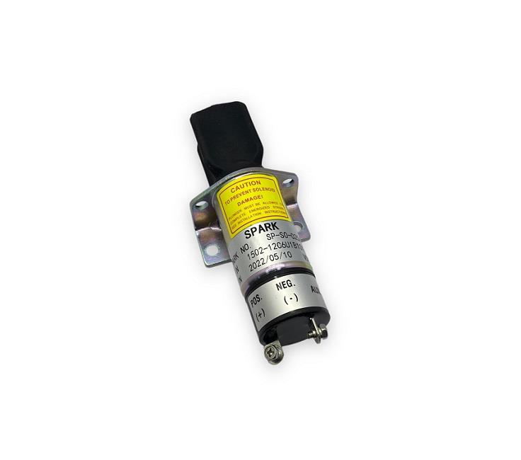 12V STOP SELENOİDİ ÖNDEN AYAKLI (2 ÇIKIŞ) (PLATİNLİ) LISTER PETER JENERATÖR