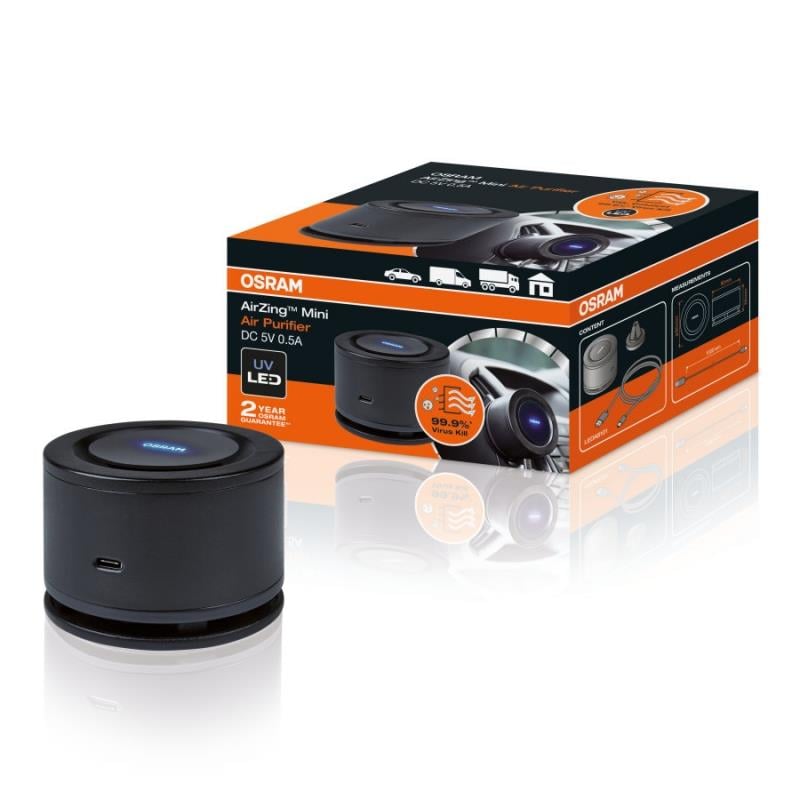 OSRAM MİNİ HAVA TEMİZLEYİCİ VE VIRUS ÖNLEYİCİ (AIR ZING) (USB 5V 0.5A) (80*50 MM)