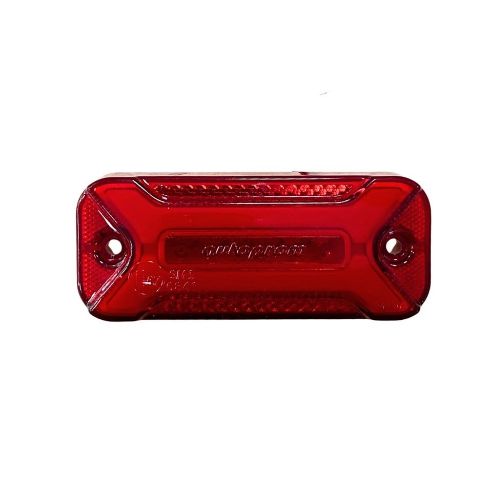 24V YAN İKAZ-POZİSYON LAMBASI DORSE SİDE MARKER KIRMIZI (2 FONKSİYONLU) (NEON LEDLİ) (113*46 MM)