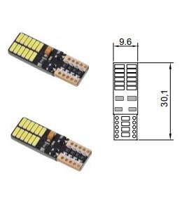 TESLA 12V DİPSİZ AMPUL T10 (24 LEDLİ) BEYAZ (2 AD)