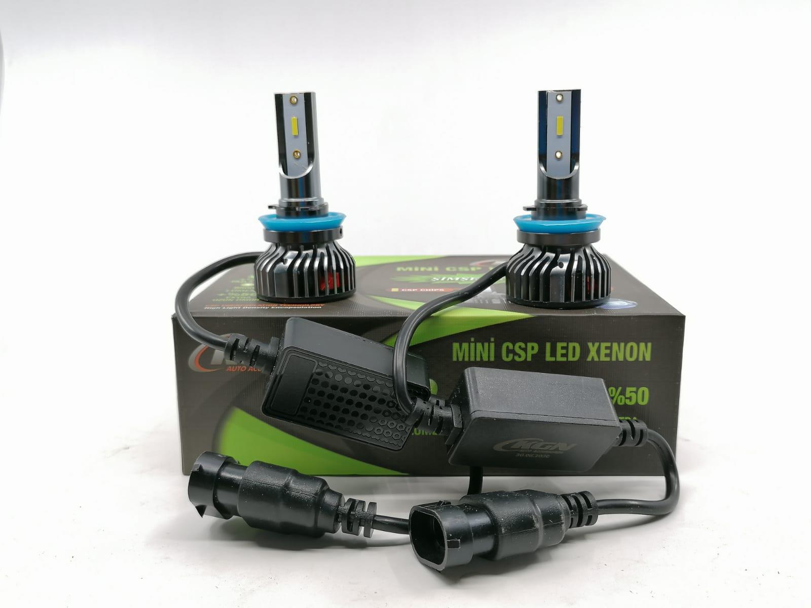 KGN 12V H11 CSP LED XENON FAR AMPUL SETİ 6500K 8600 LÜMEN CANBUS
