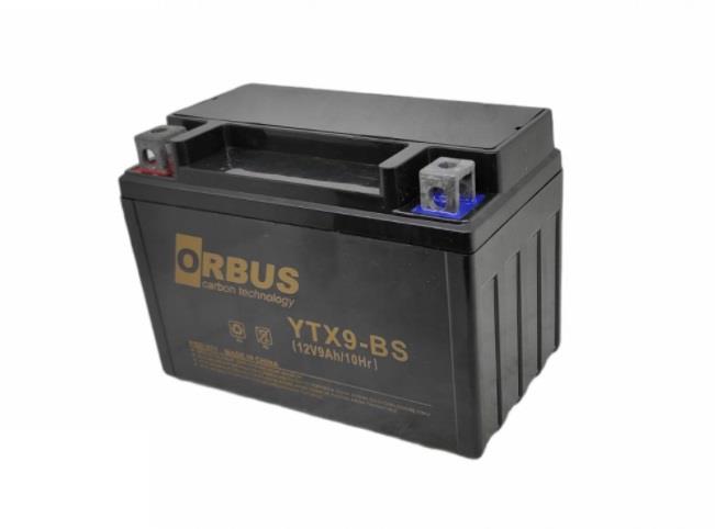 ORBUS 12V 9 AH MOTOSİKLET AKÜSÜ (150*87*105) (YTX9-BS) (SMF) (2,84 KG) (CARBON)