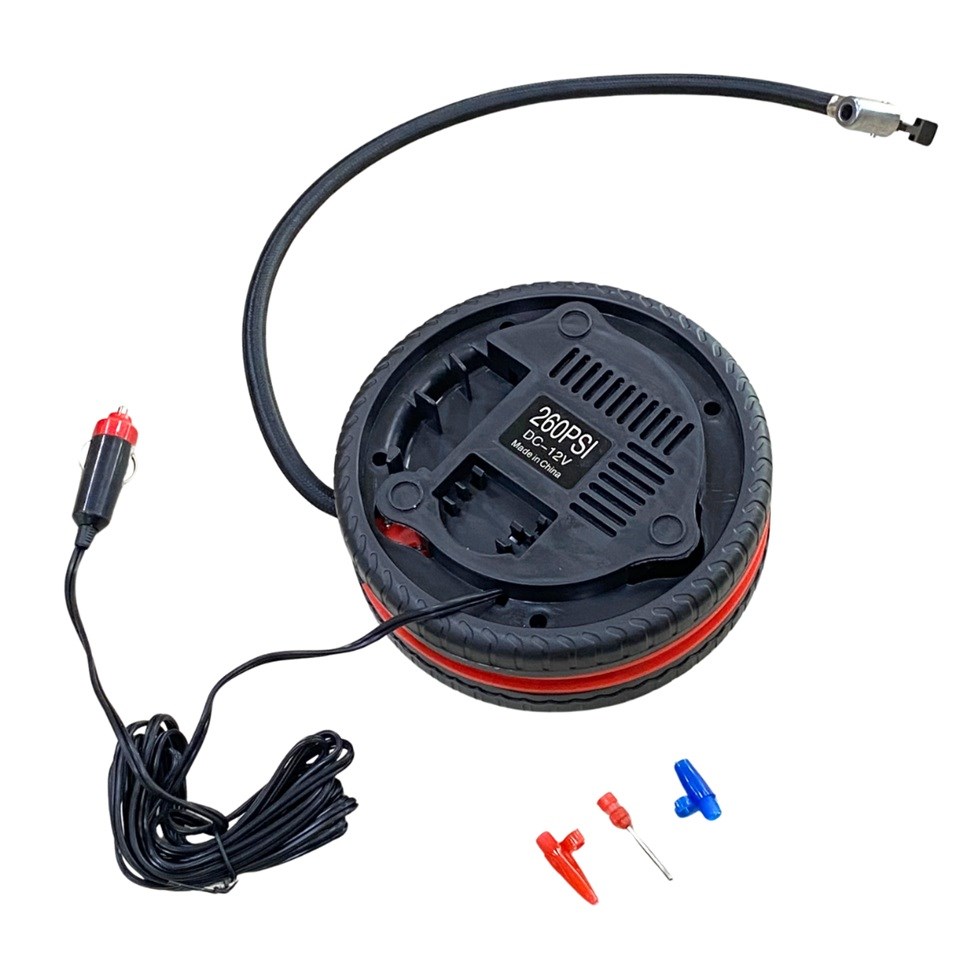 12V LASTİK ŞİŞİRME HAVA KOMPRESÖRÜ 260 PSI (ANALOG)