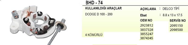 MARŞ KÖMÜR YUVASI DELCO D100 (KULAKLI)