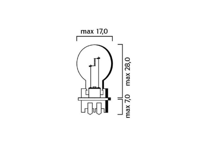 PHILIPS 12V SİNYAL AMPULÜ SARI SOKETLİ PWY24W