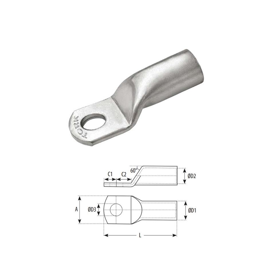 35 MM KABLO PABUCU (SIKMALI) (ST 3508) DELİK ÇAPI:8 MM)