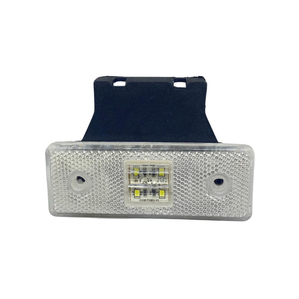 12V YAN PARK LAMBASI DORSE SİDE MARKER BEYAZ (4 LEDLİ) (110*42 MM)