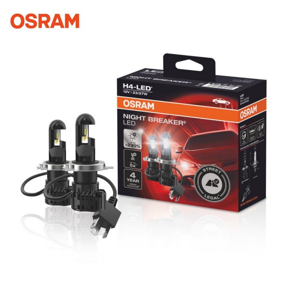 OSRAM 12V H4 NIGHT BREAKER XENON LED FAR AMPUL SETİ 6000K +%230 FAZLA IŞIK