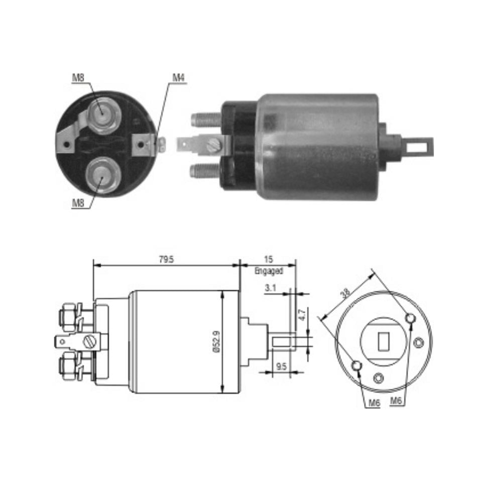 ZM 12V MARŞ OTOMATİĞİ HITACHI TİPİ (YAYSIZ)