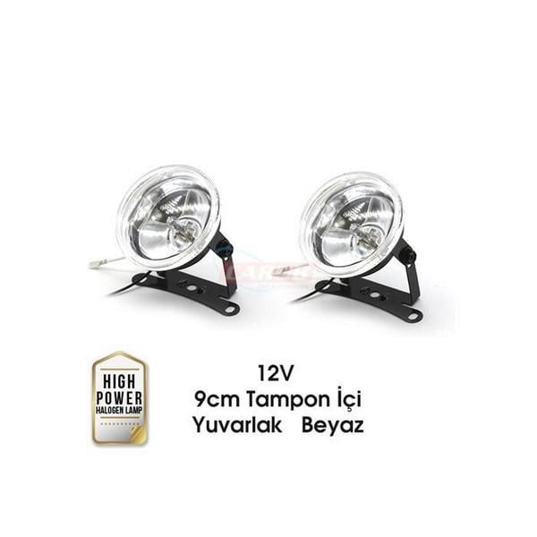 SİS LAMBASI YUVARLAK BEYAZ (H3 AMPULLÜ) (90 MM) (2 AD)