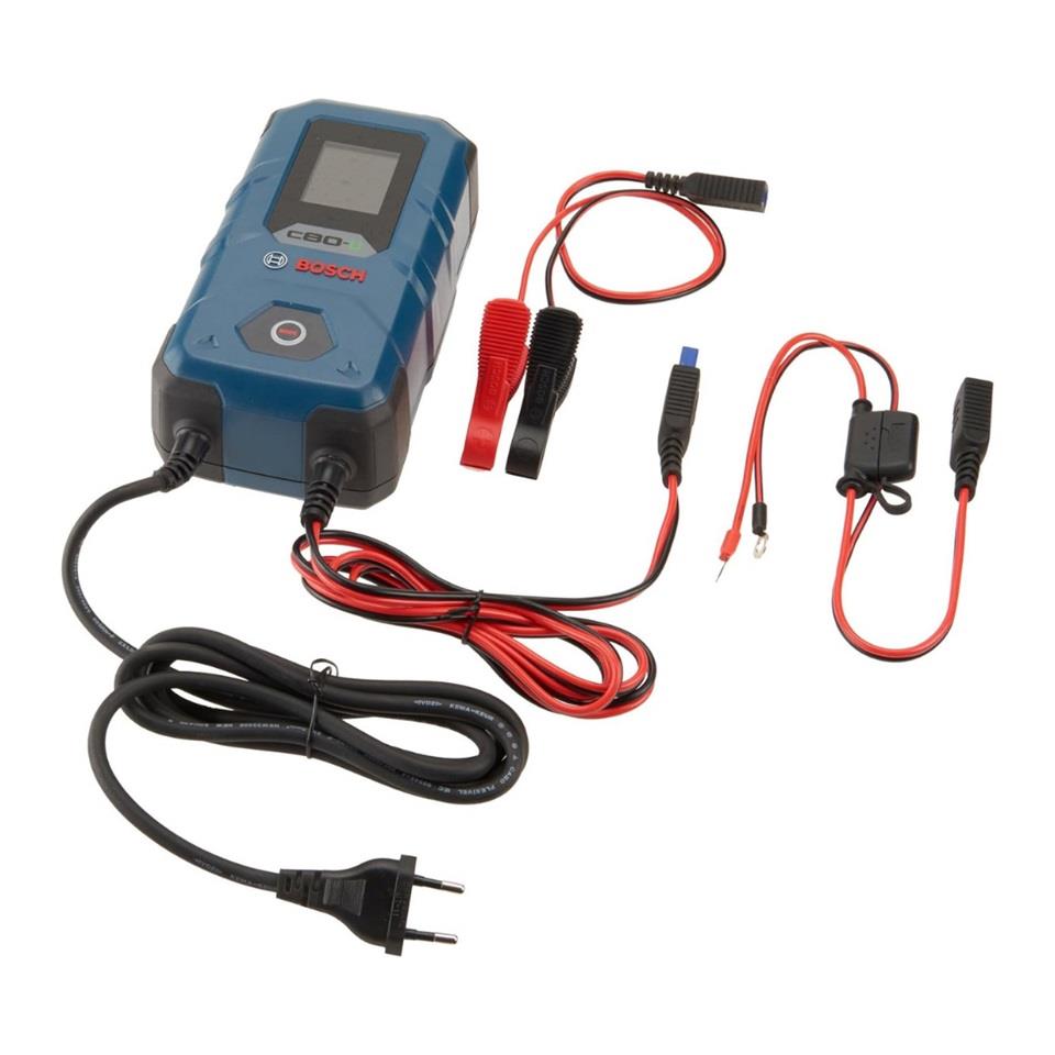 BOSCH 6V-12V ŞARJ REDRESÖRÜ (AKÜ ŞARJ CİHAZI) OTOMATİK C80-Li (6V-5 A / 12V-15 A) (+LİFePO4 LİTYUM)