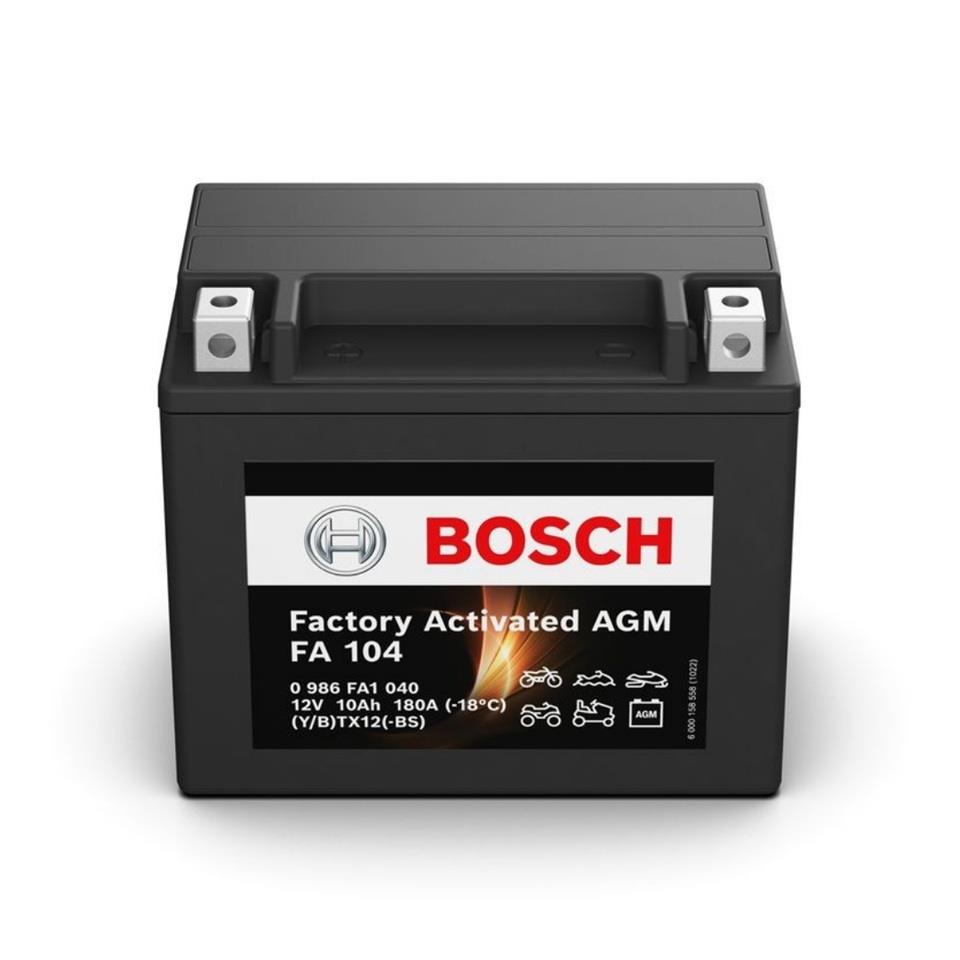 BOSCH 12V 10 AH MOTOSİKLET AKÜSÜ AGM 180 A (EN) (150*87*130 MM) (FA104) (YTX12-BS) (BTX12-BS)